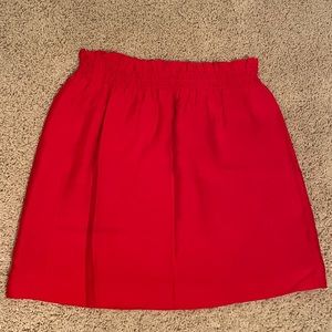 Red J. Crew skirt size 4 with cinched waist